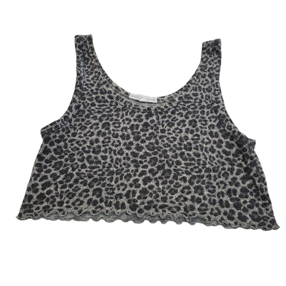 Grayson Threads Sleepwear Shirt Womens Medium Tank Top Cropped Animal Print